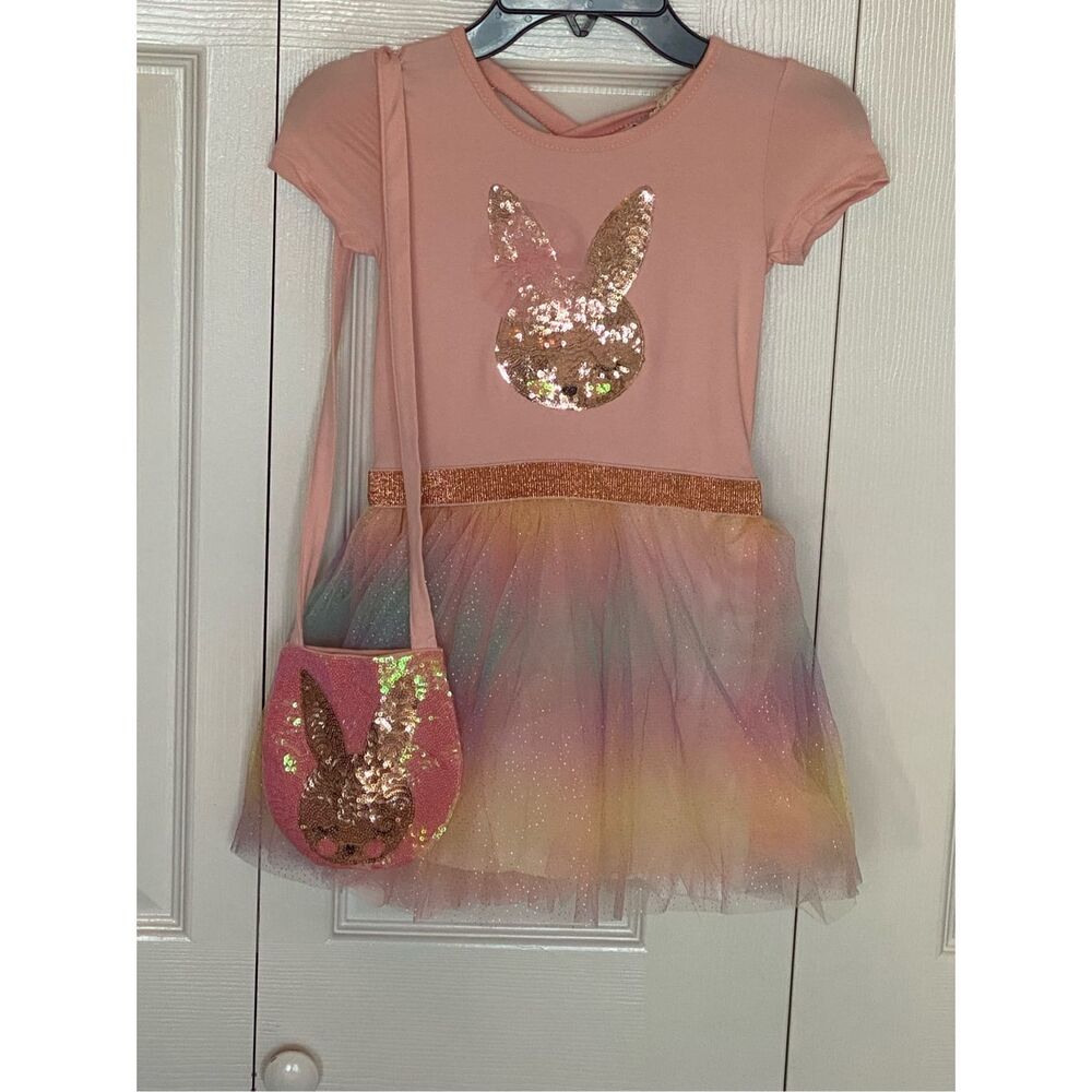 Btween Girl’s 6 Bunny Tutu Dress Outfit With Purse - Picture 12 of 14